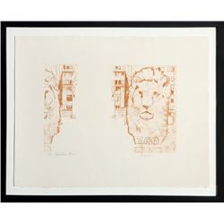 Larry Rivers, Downtown Lion, Etching
