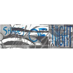 David Salle, Shades of Night, Watercolor on Lithograph Triptych