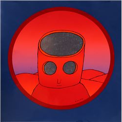Jean Michel Folon, Red Head, Serigraph Poster