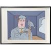 Image 1 : Benjamin Levy, Man with Bird, Silkscreen