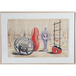 Henry Moore, Sculptural Objects, Lithograph
