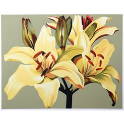 Lowell Blair Nesbitt, Lilies on Green, Serigraph