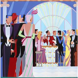 Giancarlo Impiglia, At the Bar, Oil Painting