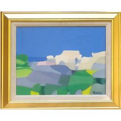 Alfred Defossez (aka Freddy), Abstract Village, Oil Painting