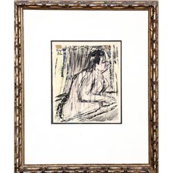 Benjamin Kopman, Nude, Gouache Painting