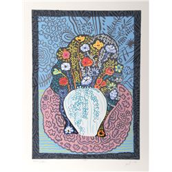 Maurice Litvak, Flower Symphony, Blue, Serigraph
