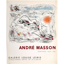 Andre Masson, Galerie Louis Leiris - Andre Masson, LIthograph Poster