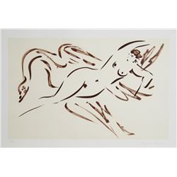 Reuben Nakian, Leda and the Swan - 2, Etching and Chine Colle