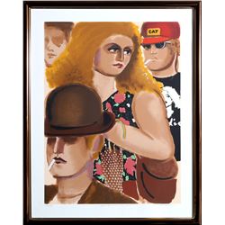 Lester Johnson, Street Scene, Screenprint