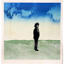 Saul Steinberg, Man in Landscape, Lithograph