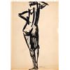 Image 1 : Anthony Toney, Standing Nude, Ink Drawing