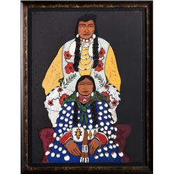 Kevin Red Star, Crow Husband and Wife, Serigraph