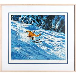 Harry Schaare, Skiing II, Serigraph
