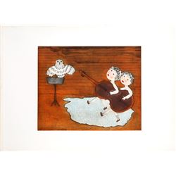 Christine Amarger, Base and Owl, Aquatint Etching