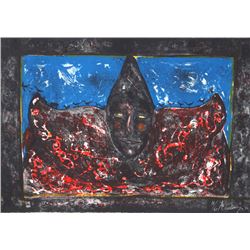 Alejandro Colunga, Payaso (Blue), Lithograph