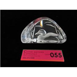 Signed - Mats Jonasson crystal Duck sculpture