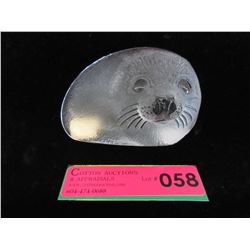 Mats Jonasson - Hand etched Crystal  - Baby Seal