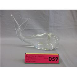 Hand blown art glass whale