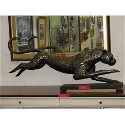 Large metal "Cheetah" statue