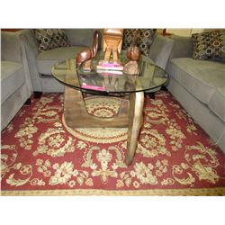 NEW - Glass top end table