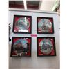 Image 1 : 4 Locomotive collector plates in box frames