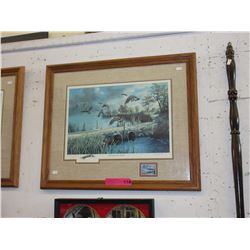 1987 Ken Zylla commemorative print with stamp
