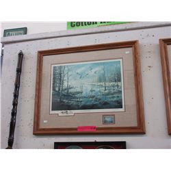 1984 Ken Zylla commemorative print with stamp