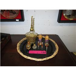 8 Perfume containers - some with scent