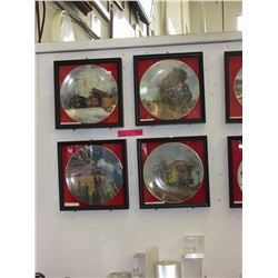 4 Ted Xaras "Locomotive" collector plates