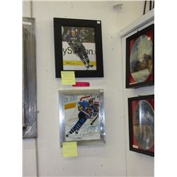 2 Autographed hockey photos