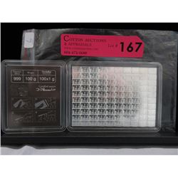 Swiss Mint -100 Gram .999 Fine Silver Bar