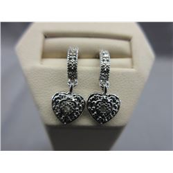 Brand New Sterling Silver & Diamond Drop Earrings