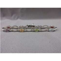 Multi-Gemstone Tennis Bracelet
