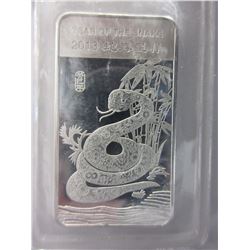 2013 "Year of the Snake" Silver Bar - 1/2 Troy Oz.