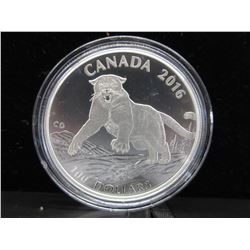 2016 Canadian $100 Silver  "Cougar" Coin
