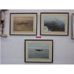 3 Coulson framed airplane prints