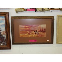 Framed cowgirl print