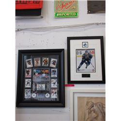 2 Framed hockey memorabilia