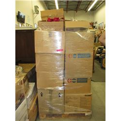Large skid of storage locker goods