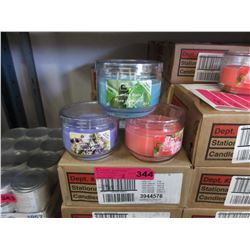 2 Cases of 10 oz candles in glass containers
