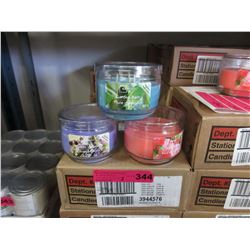 2 Cases of 10 oz. candles in glass containers