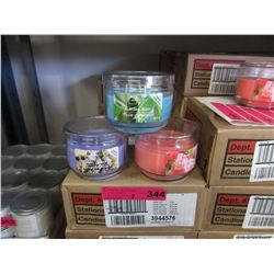 2 Cases of 10 oz. candles in glass containers