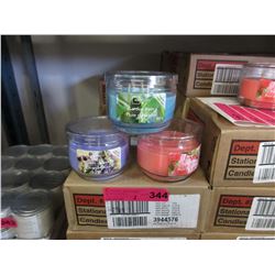 2 Cases of 10 oz. candles in glass containers