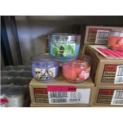 2 Cases of 10 oz. candles in glass containers