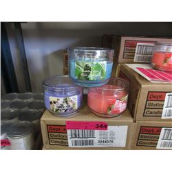 2 Cases of 10 oz. candles in glass containers