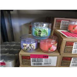 2 Cases of 10 oz. candles in glass containers