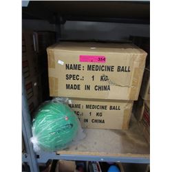 2 Cases of new 1 kg medicine balls