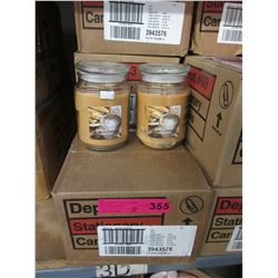 2 Cases of 19 oz candles in glass jars with lids