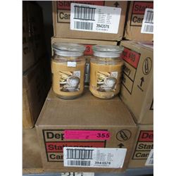 2 Cases of 19 oz candles in glass jars with lids