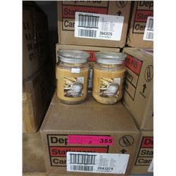 2 Cases of 19 oz candles in glass jars with lids